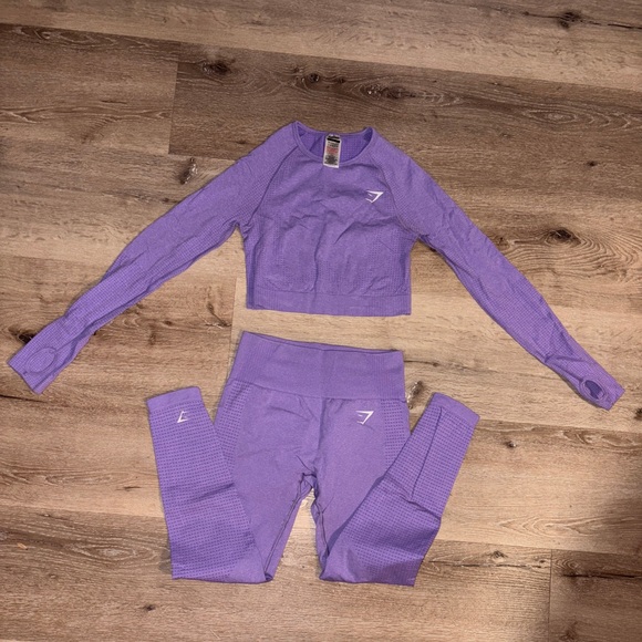 Gymshark Pants - Gymshark Vital Seamless 2.0 Long Sleeve and Matching Leggings Set in Mark